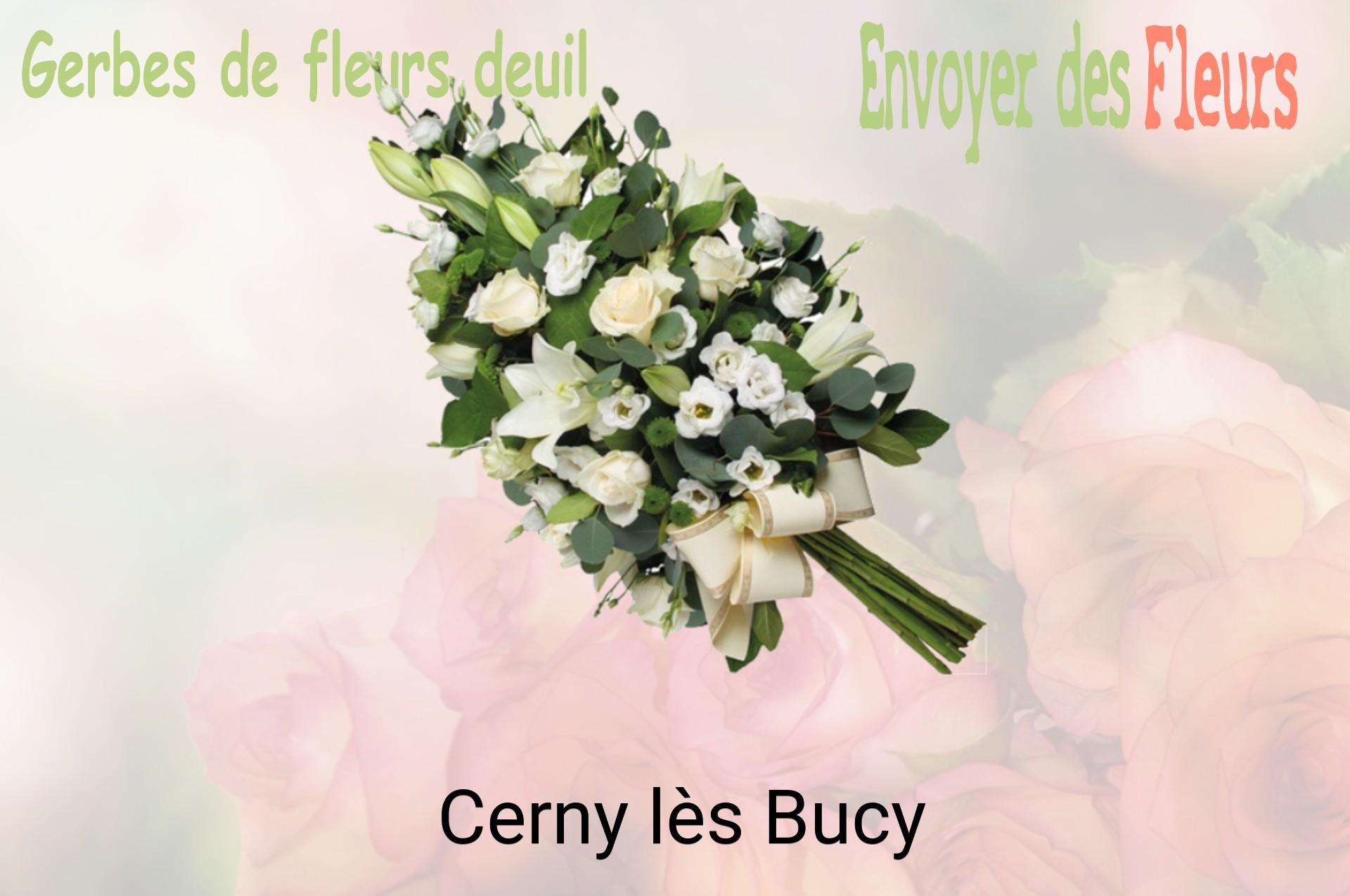 Gerbe de fleurs de deuil livrée à Cerny-lès-Bucy